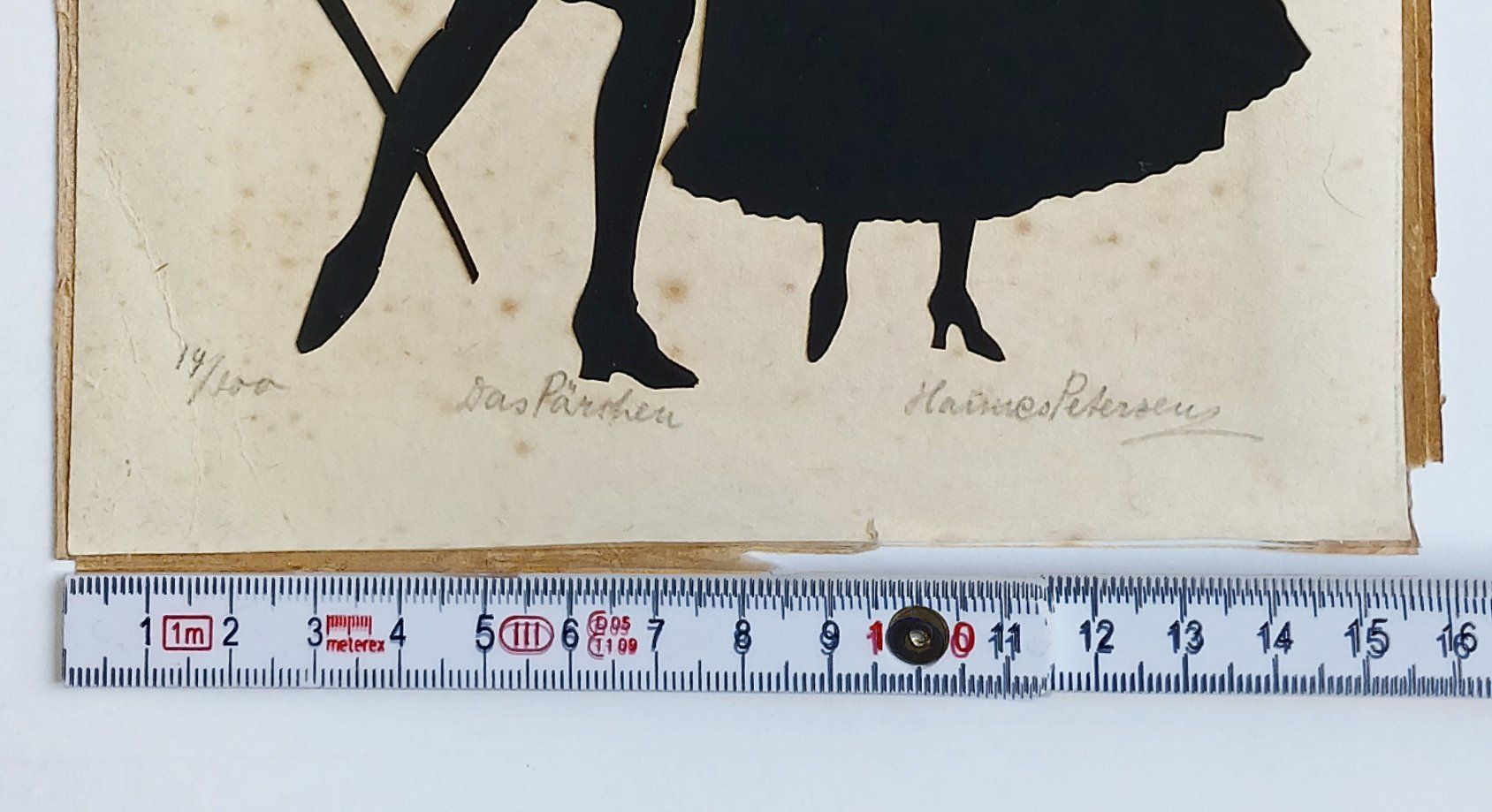 Grafica & Litografie: Scherenschnitt  >> Das Pärchen>> – Usato da Zürich venduto da Mr.Dachboden 1
