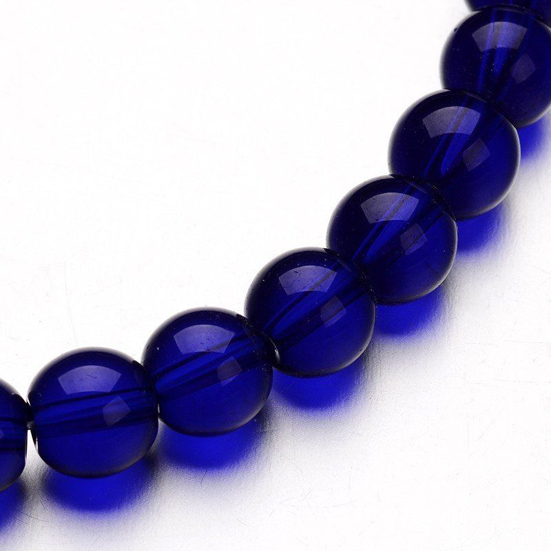 Perle (finte): Glasperlen 8mm Mitternachtsblau ca. 35Stück – Nuovo (secondo la descrizione) da Rüegsau venduto da Tausendfreund