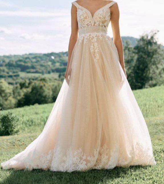 Vestiti: Hochzeitskleid A-Linie champagner – Usato da Bichelsee venduto da Silwinho