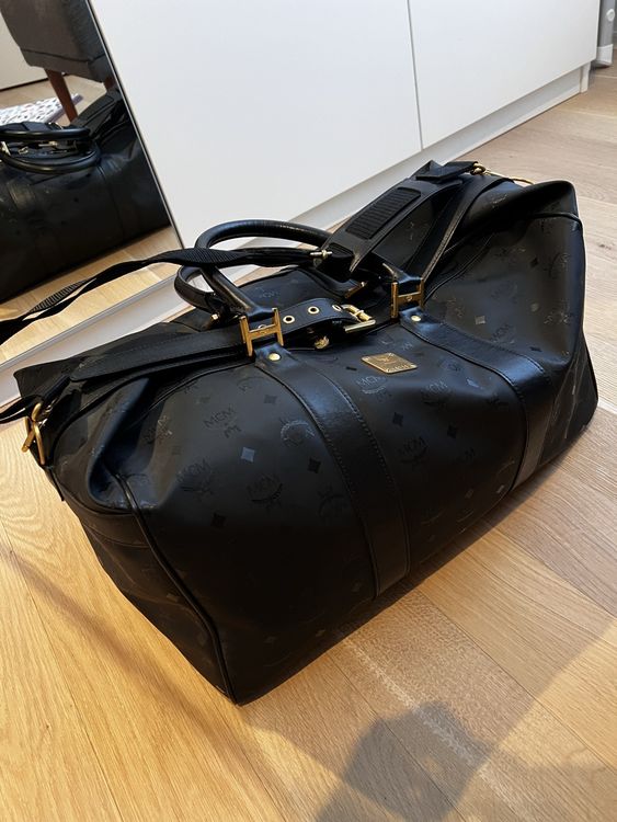 Sac De Voyage MCM Weekender Vintage – Noir, Visetos, Unisexe, Allemagne