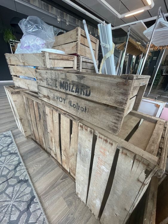 Lot De 5 Caisses En Bois à Pommes – 50x40x30 Cm, Décoration Vintage, Rangement, Meuble DIY - 3