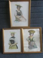 3 Bilderrahmen, Goldrahmen, Trachten