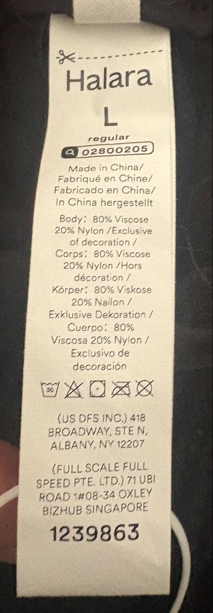 Halara Pantaloni: Hose mit Leinenoptik, Grösse L, schwarz – Nuovo e nell'imballaggio originale da Spiez venduto da nomii20 1