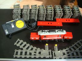 Lego Eisenbahn 9 V Krododil WagenSchienen Weichen etc . alt