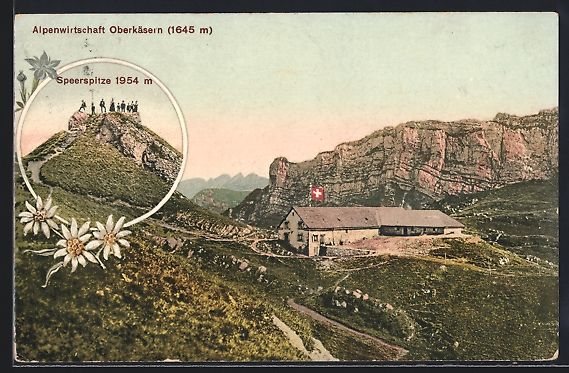 Cartoline postali: Weesen, Alpenwirtschaft Oberkäsern, Spe – Usato da Berlin venduto da bartko-reher