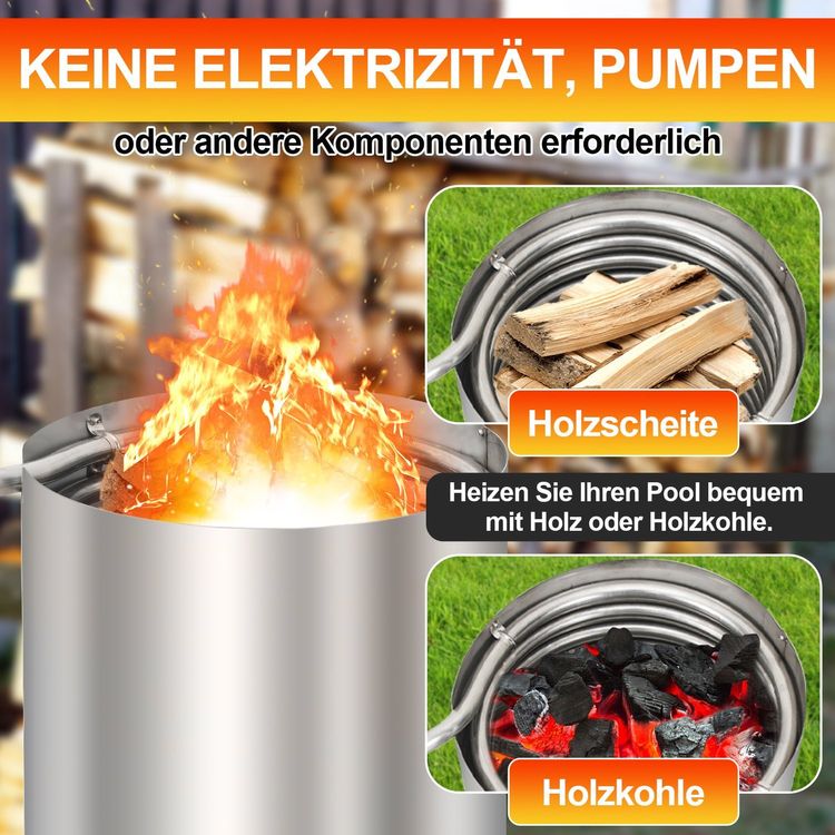 Poolheizung Heizung Holz Feuertonne Edelstahl Heizspirale Kaufen auf