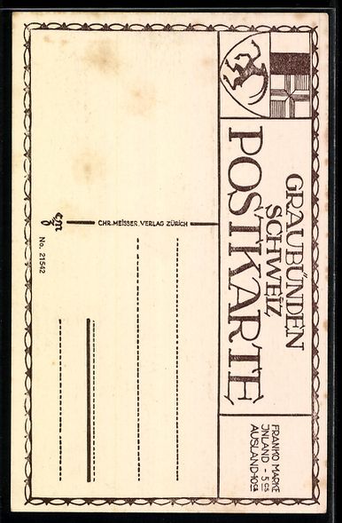 Cartes postales: Bergün /Graubünden, Strassenpartie mit – D'occasion à Berlin par bartko-reher 1