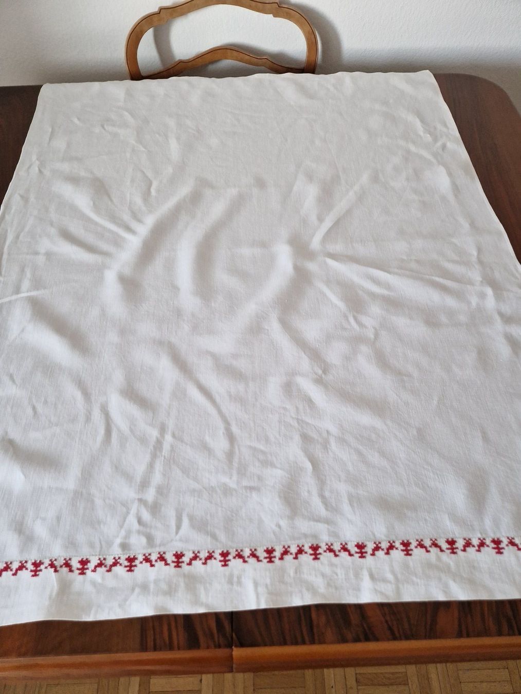 Biancheria da letto: Leinentuch oder Vorhang 110x89cm – Usato da Bern venduto da Antikbatik 2