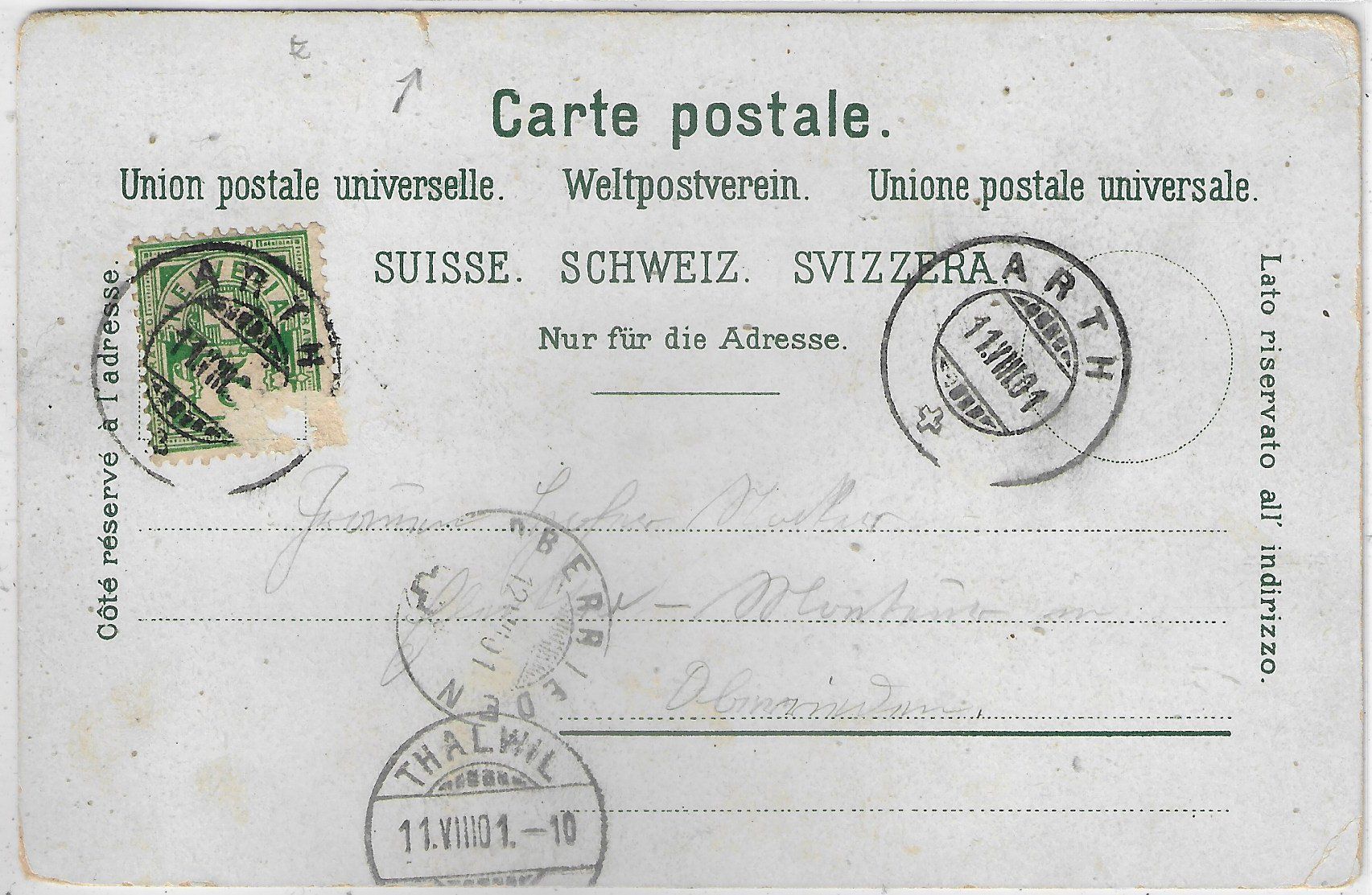 Cartes postales: Ober-Arth - Kirche – Défectueux à Ettingen par Kartenplanet 1
