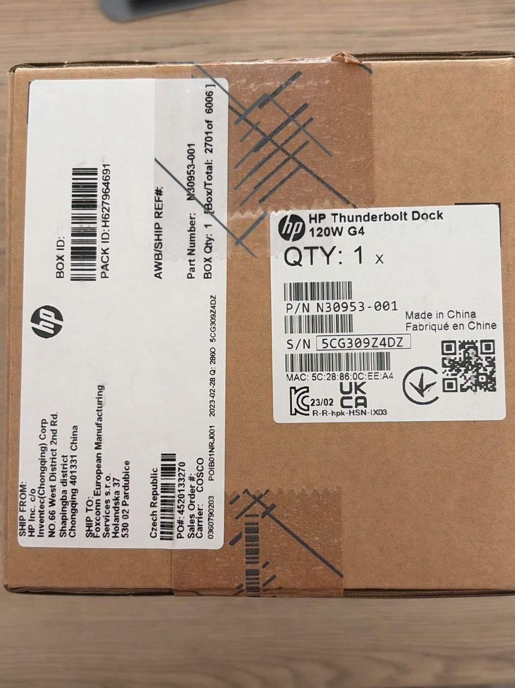 Hewlett Packard Docking station: HP Thunderbolt Dock G4 - NEW and BOXED – Nuovo e nell'imballaggio originale da Rüschlikon venduto da Tif_n7pl 3