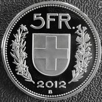 5 Franken 2012 stgl. / aus Münzsatz
