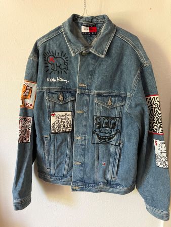 Denim Jacke Keith Haring, Gr. M
