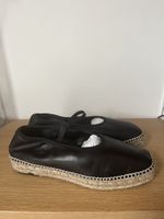 ARKET Schwarze Leder Espadrilles Gr. 39