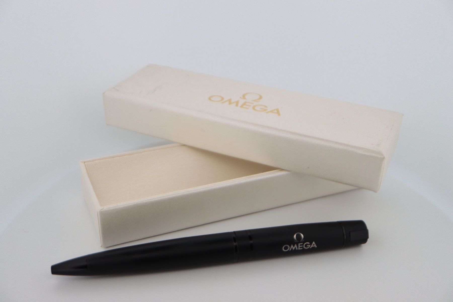 Penna & Evidenziatori: Omega Kugelschreiber Schwarz mit Box Original Werbestift – Usato da Zürich venduto da KE-Sales 1