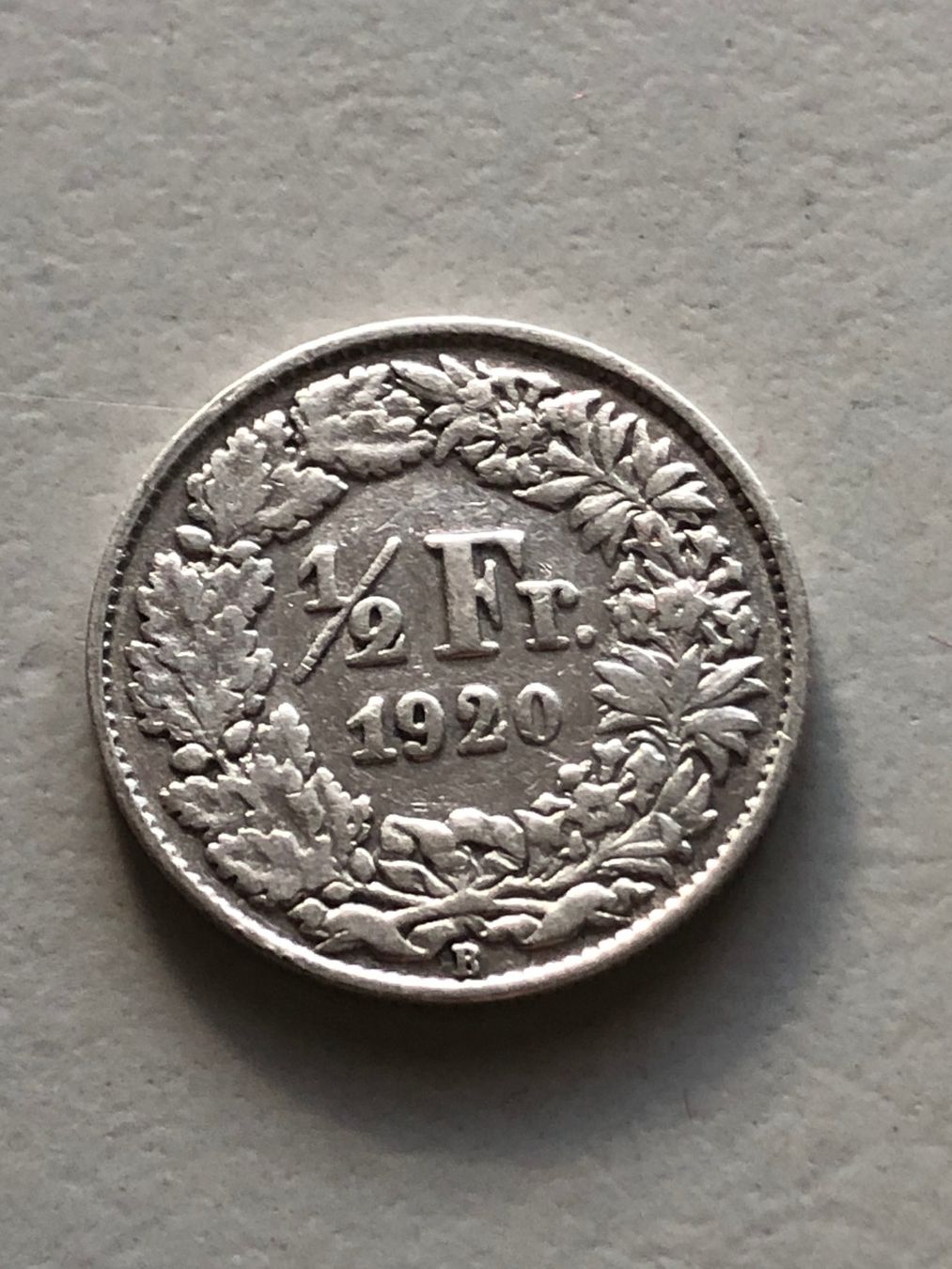 Alle Münzen: 50 Rp. 1920 – Gebraucht aus Schötz von Odpa
