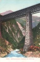 Amsteg UR Gotthardbahn Viadukt Dampflok bahn