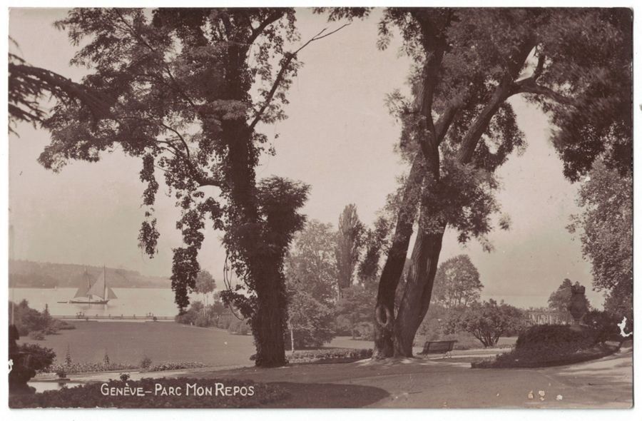 Cartoline postali: Genève, Parc Mon Repos, circulée 1916 – Usato da Frauenfeld venduto da POML
