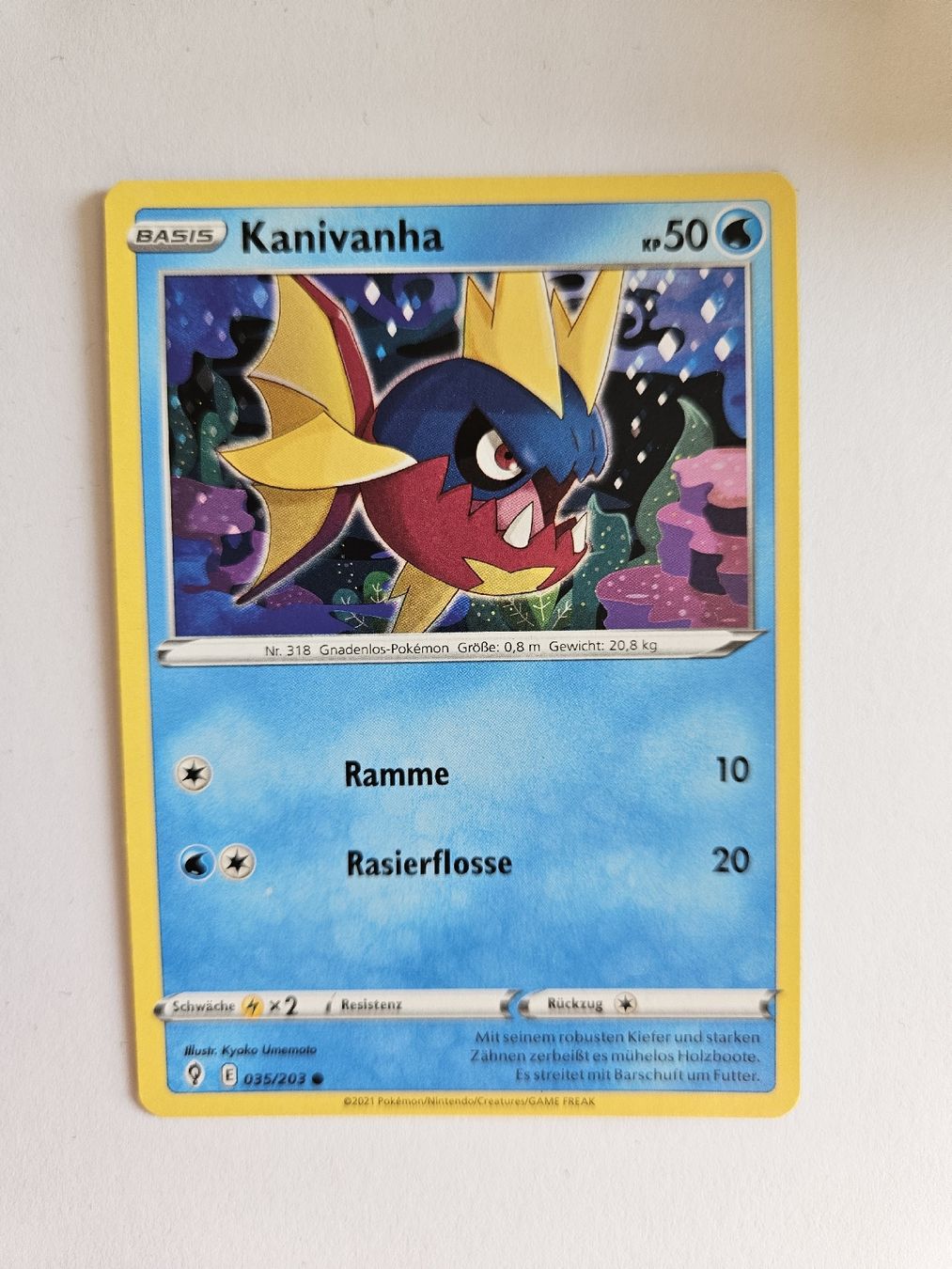 Pokémon Carte collezionabili: Pokemon Kanivanha ": 035/203 Deutsch – Nuovo (secondo la descrizione) da Sissach venduto da Nolle7