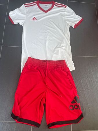 Adidas Fussball Dress Set Rot/Weiss, Top Zustand, Gr. M