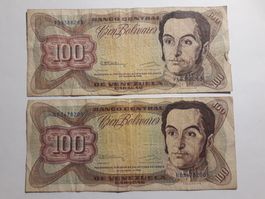 VENEZUELA - 2x 100 Bolivares 1992 S