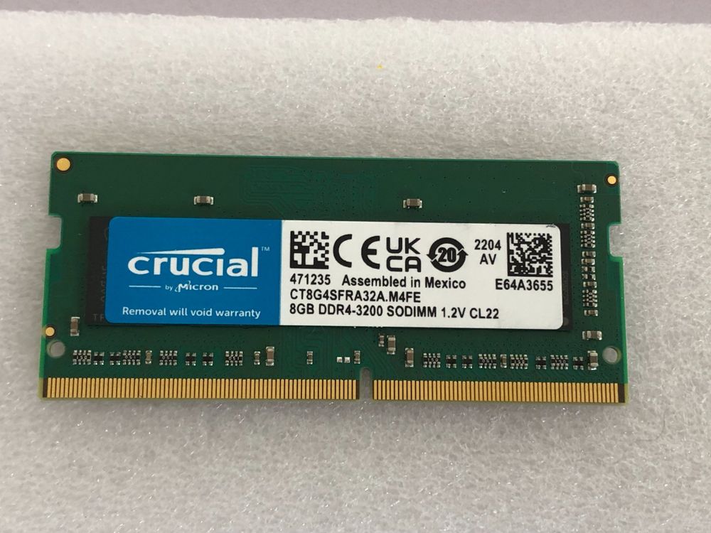 Crucial Laptop Memory (1 x 8GB, 3200 MHz, DDR4-RAM, SO-DIMM)