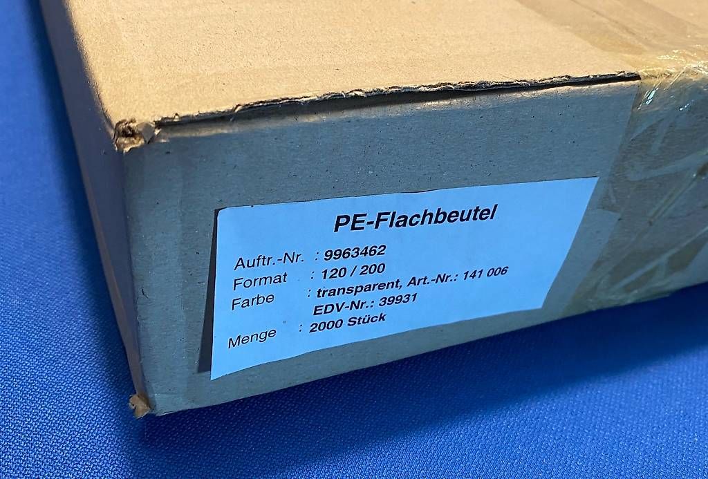 Behälter & Ähnliches: 2000 Klarsicht-Flachbeutel 120x200mm – Neu und originalverpackt aus Roggwil BE von PS51 1