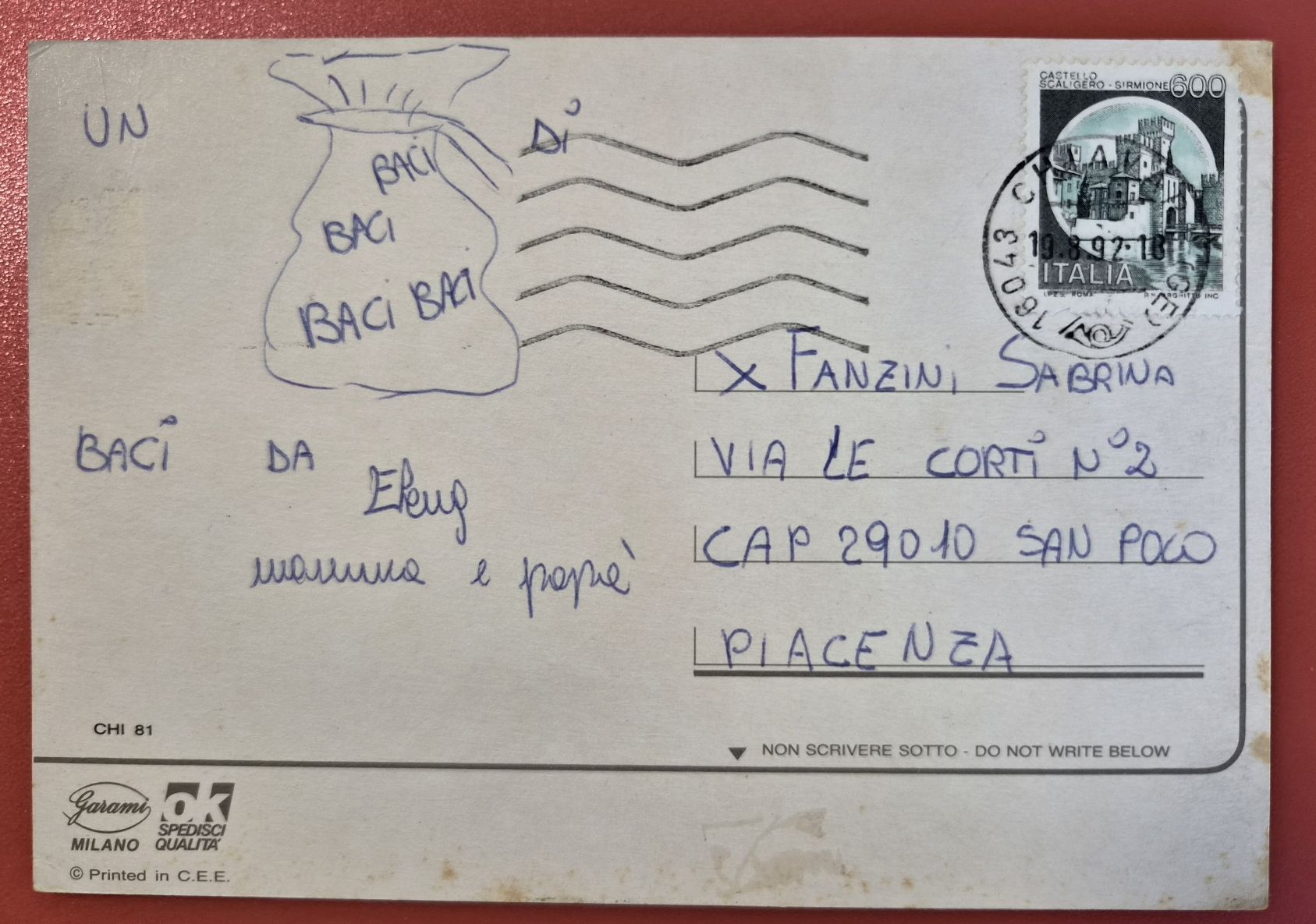 Cartoline postali: Chiavari 1992 Italia – Usato da Melchnau venduto da Arthurius 1