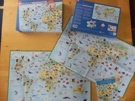 Puzzle Weltkarte 100 Teile für Kinder