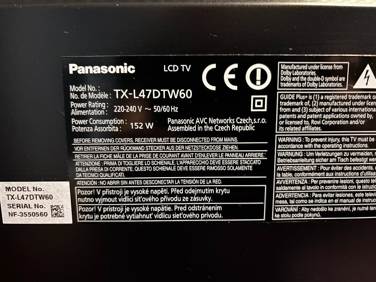 Panasonic Appareils TV: Panasonic TX-L47DTW60 – D'occasion à Luzern par teta2000 3