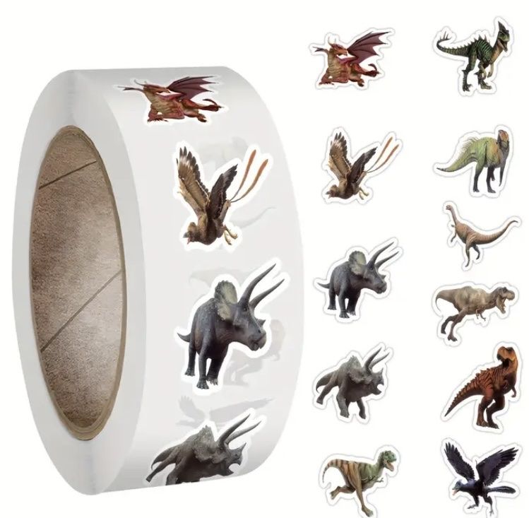 Sticker: Kleberolle mit 550 Dinosaurier Kleber -  neu!!! – Nuovo e nell'imballaggio originale da Bremgarten AG venduto da Eurotiz
