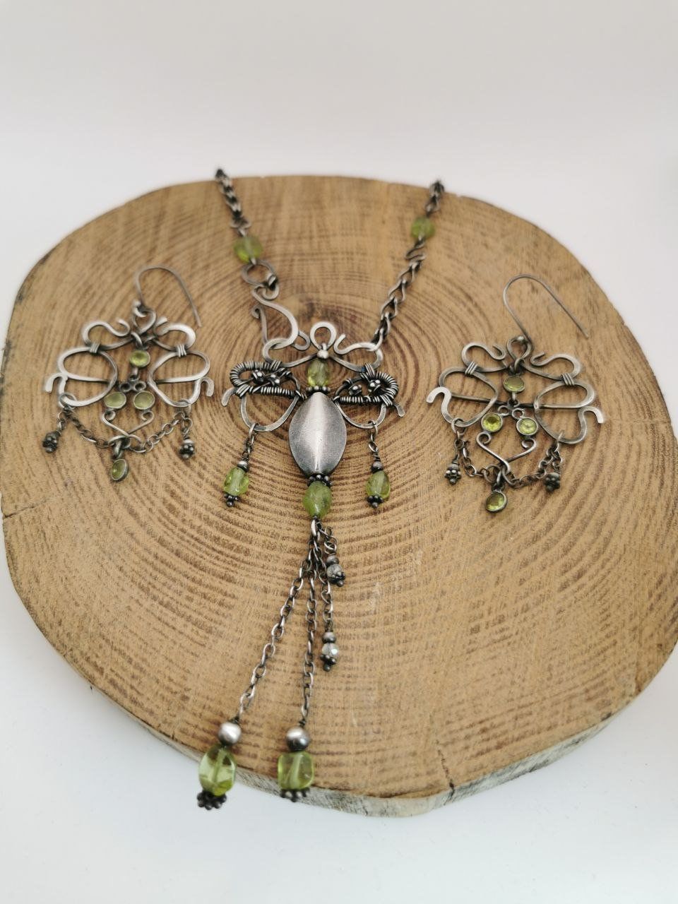 Altri gioielli: Sterling Silber Schmuckset mit Peridot Steinen – Nuovo e nell'imballaggio originale da Oberglatt ZH venduto da JulFul 4