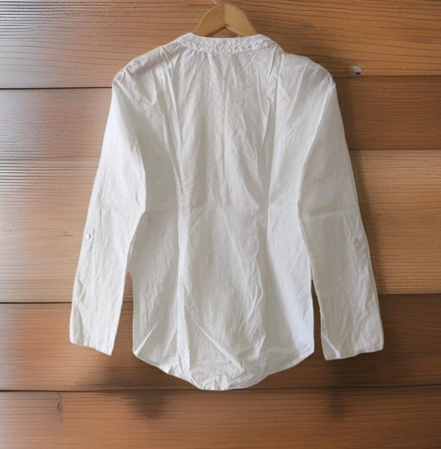 Tuniken: WALLMANN Tunika Bluse Shirt mit Spitze 100% Baumwolle S – Gebraucht aus Winterthur von Lotusherz 1