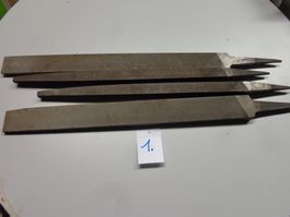 Feilen gross ohne Holzgriff Flach + Vierkant