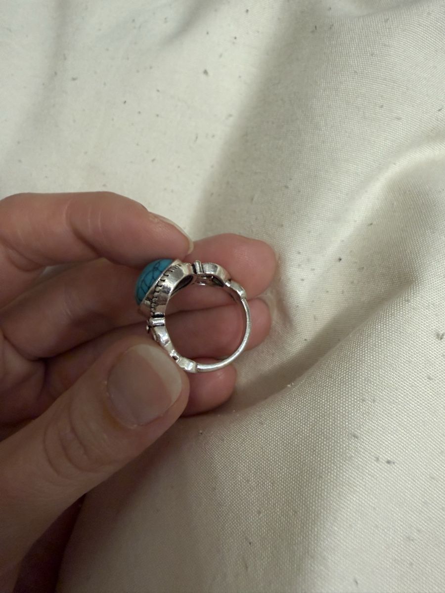 Anelli: Schmuckstück: Türkiser, silberner Ring, Vintage-Stil – Nuovo (secondo la descrizione) da Oberhofen Thun'see venduto da ClaudiaKelesh 4