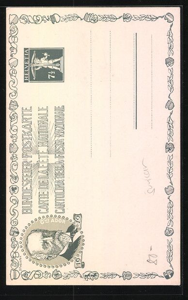 Cartes postales: Schweizer Bundesfeier 1919, Gottfried Ke – D'occasion à Berlin par bartko-reher 1