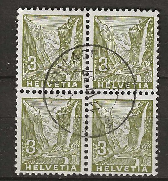 Tutti i francobolli: B0194 - Staubachfall 1934 en bloc de quatre obl. – Usato da Trélex venduto da Phil_Albert