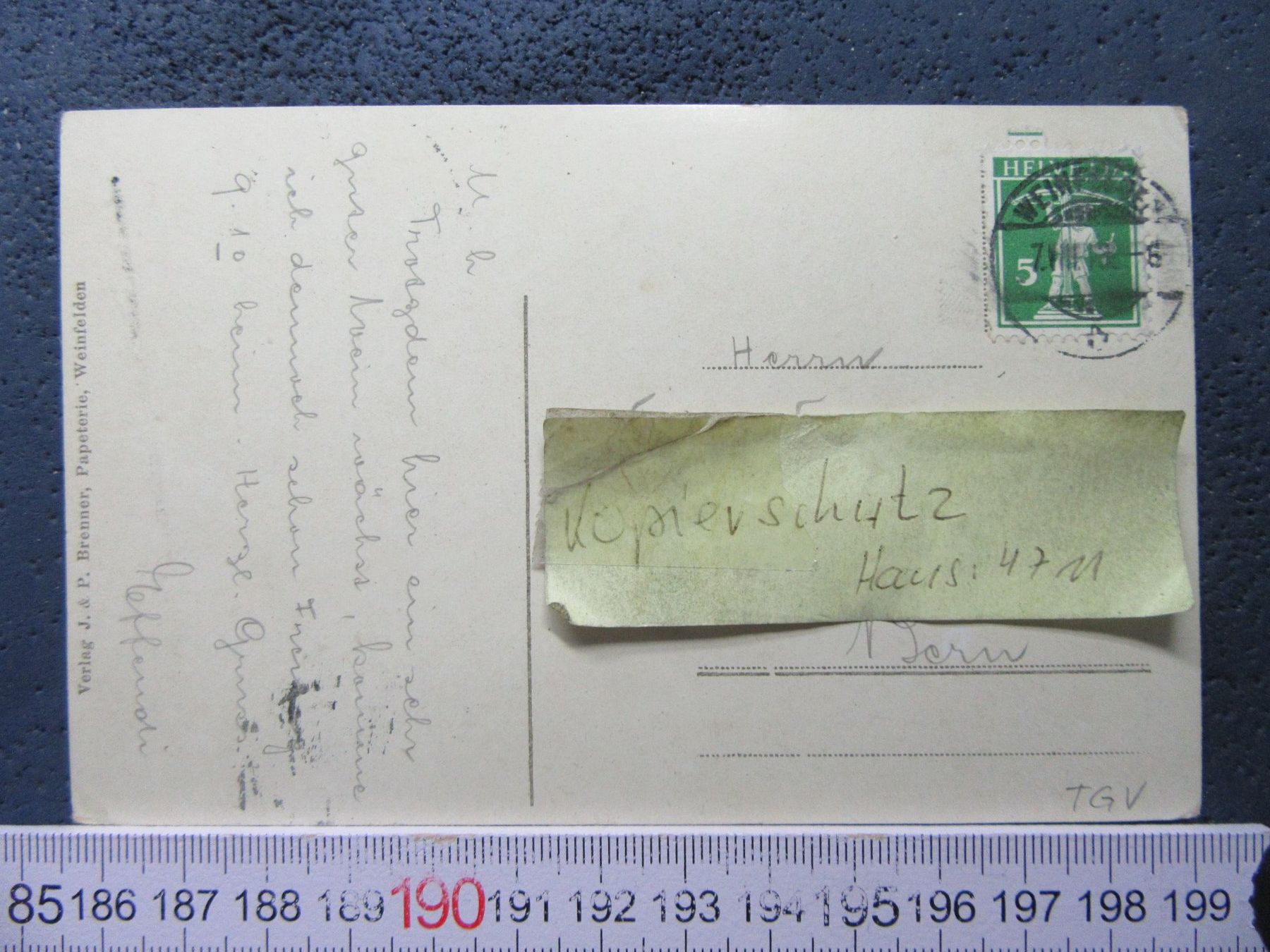 Cartoline postali: WEINFELDEN 1913 TG AK – Usato da Ettingen venduto da Hausi4711 2