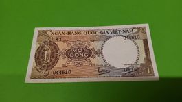 Seltene Sud Vietnam Banknote – 1 Dong – Vintage Sammlerstück
