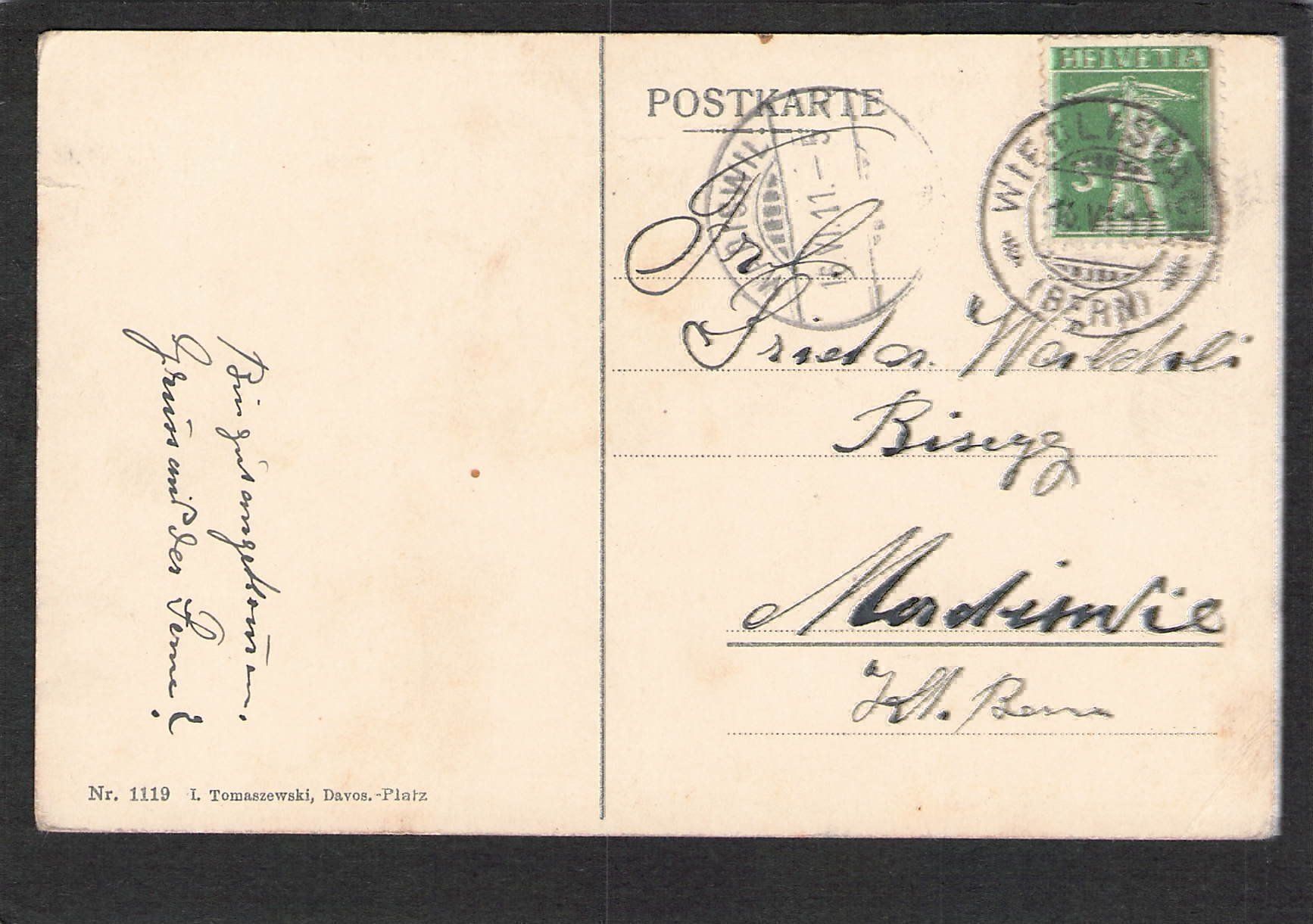 Cartoline postali: - Davos , Graubünden , 1911 – Usato da Reichenburg venduto da Pipo-67 1