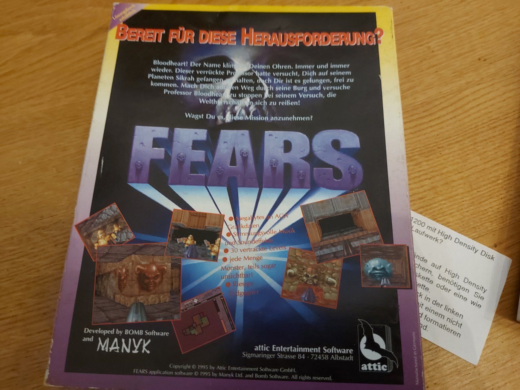 Giochi: FEARS Amiga 1200/4000 OVP – Usato da Aarau venduto da Kaesekuchen2000 7