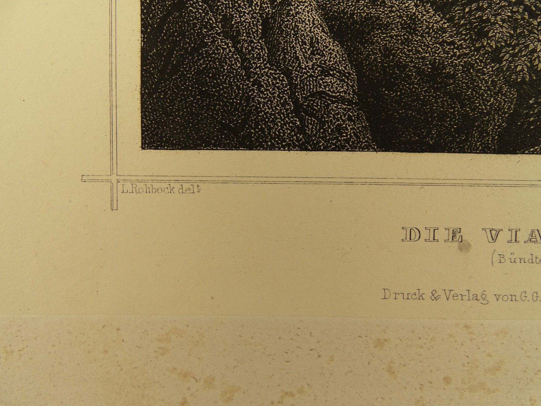 Incisioni: VIA MALA GRAUBÜNDEN, STAHLSTICH 1856 – Usato da Grüningen venduto da Kartensammler 7