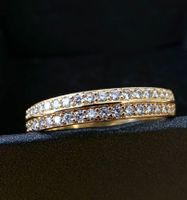 Bague argent avec diamants de moissanite certifiés GRA