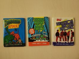 Topps Sammelkarten 80er Jahre - Dinosaurs, Turtles, NKOTB