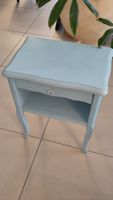Beistelltisch hellblau mit Schublade shabby chic