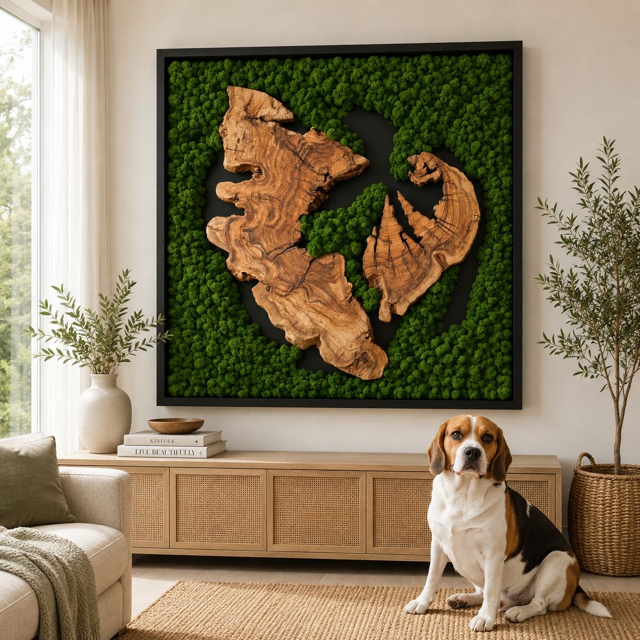 Tutte le decorazioni: Moosbild mit Olivenholz – Nuovo (secondo la descrizione) da Walde AG venduto da traxx02