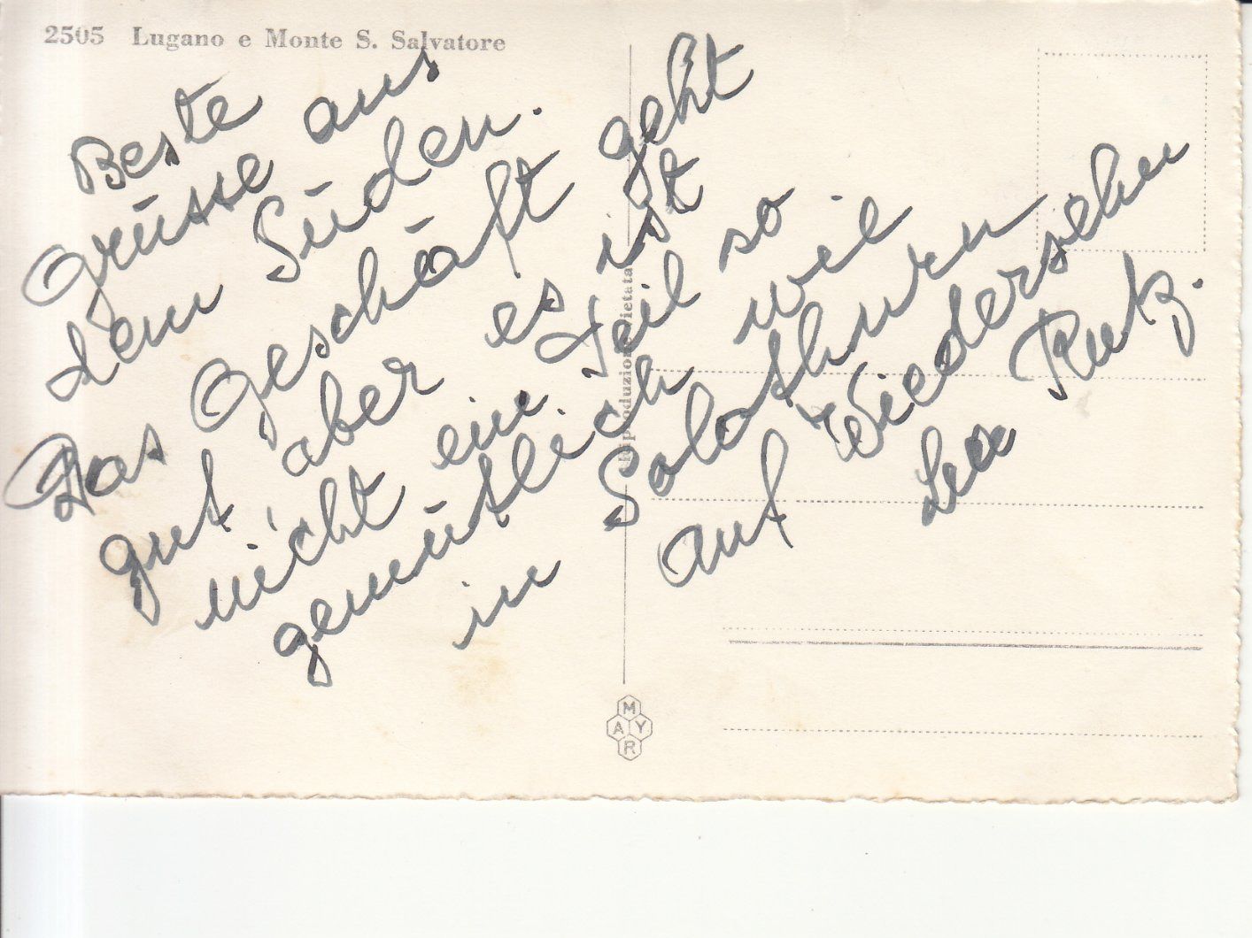Cartoline postali: Lugano, ca. 1940 – Usato da Bürglen TG venduto da StampGraf 1