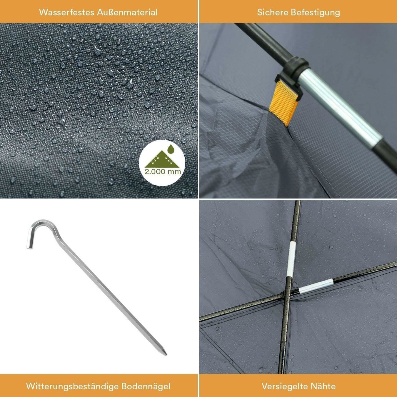 Accessori per altri veicoli: Skandika SUV Sonnensegel Anthrazit – Nuovo e nell'imballaggio originale da Bottighofen venduto da zaap 3