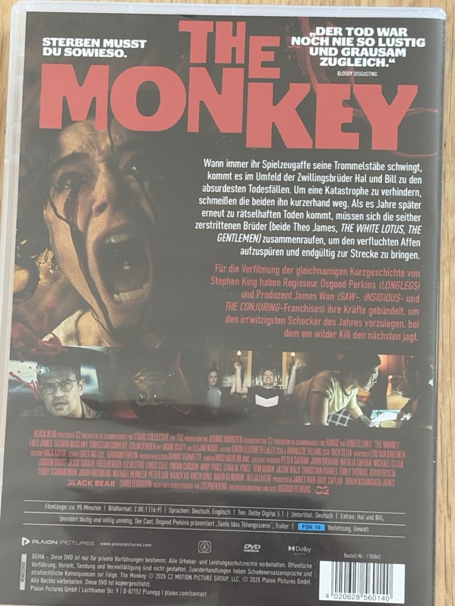 Tutti i DVDs: The Monkey – Usato da Zürich venduto da Collector69 1