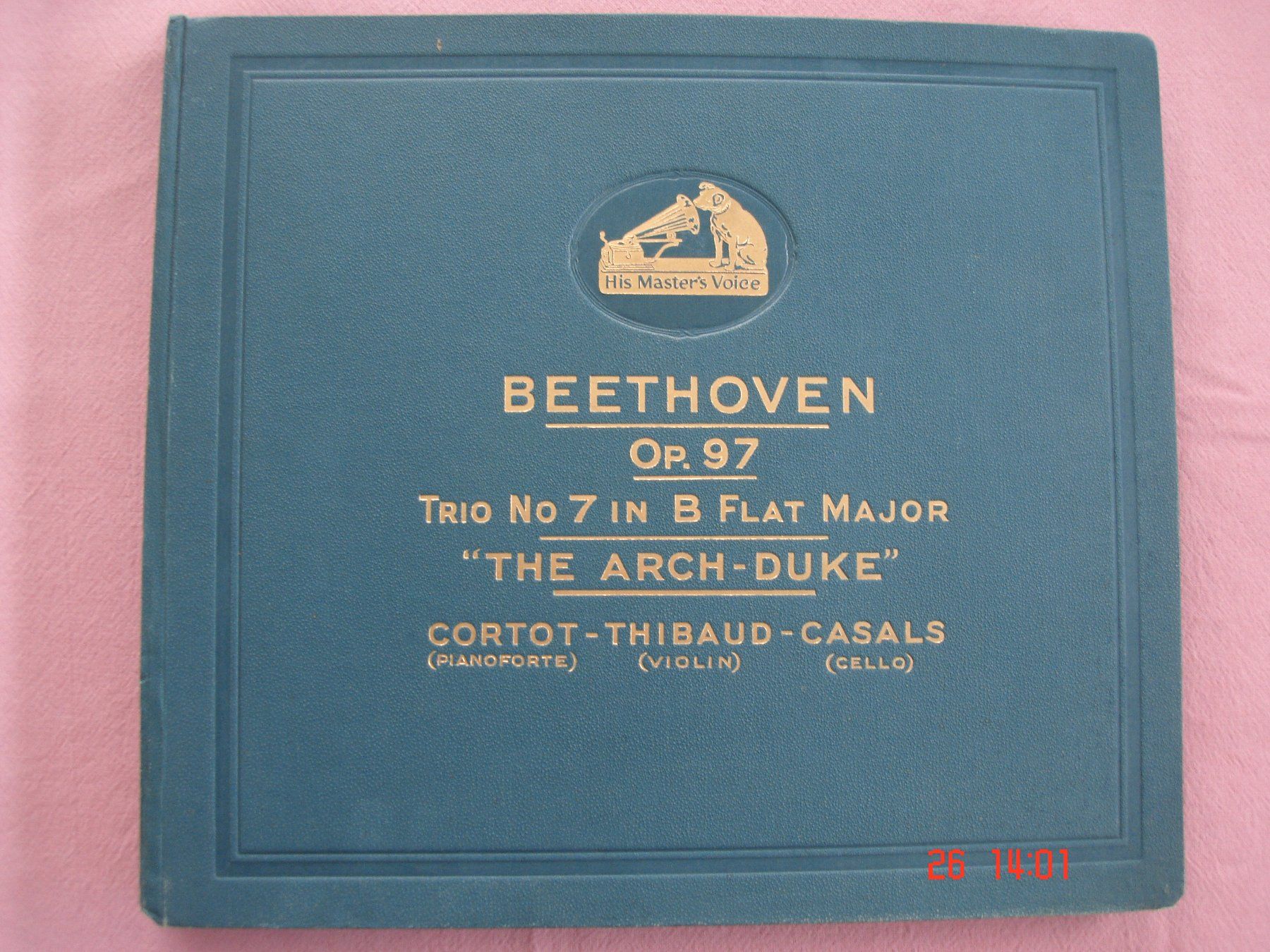Schallplatten: Schellackplattenalbum Beethoven Trio Nr.7 B-Dur Op.97 – Gebraucht aus Aeschi SO von abi1951