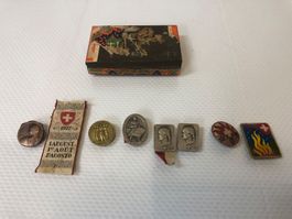 1. August-Abzeichen 8 Stück; von 1926 - 1932